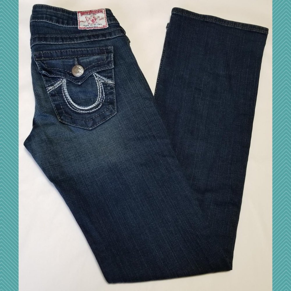 True Religion Low Rise Rainbow Becky Bootcut Jeans